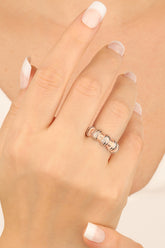 خاتم فضة من الأحجار الكريمة