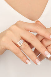 خاتم فضة بحجر باغيت قابل للتعديل