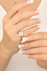 Baguette Stone Oval Silver Ring