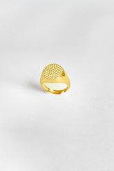 White Stone Knight Silver Ring