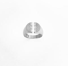 White 3 Row Baguette Stone Silver Ring, Bridesmaid ring Wedding jewelry