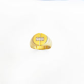 White Single Row Baguette Stone Silver Ring