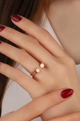 Non Gemstone Hexagonal Tipped Silver Ring