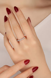 خاتم فضة ملتوي من زركون بلاك روداج