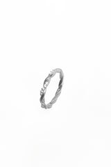 Silver Ring with White Zircon Stone