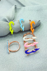 خاتم فضة إسترليني عربي مرصع بحجر المينا