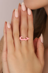 خاتم فضة إسترليني عربي مرصع بحجر المينا