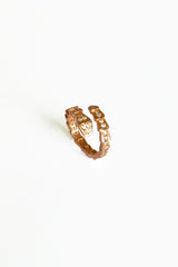 White Stone Silver Snake Ring, adjustable snake ring
