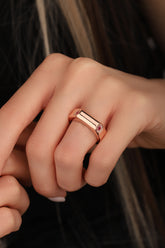 خاتم من الفضة الإسترلينية برأس ثعبان من حجر المرجان