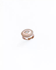 خاتم عين حجر ملون / خاتم عين الشر من الفضة الإسترلينية / عين الشر