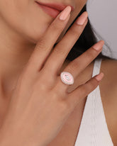 خاتم عين حجر ملون / خاتم عين الشر من الفضة الإسترلينية / عين الشر