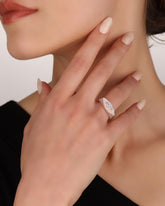 خاتم فضة بحجر عين واحد