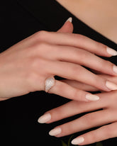 White Stone Silver Little Finger Ring of Above the colorful Rings