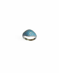 Turquoise Silver Little Finger Ring of Above the colorful Rings, Stacking Midi Ring