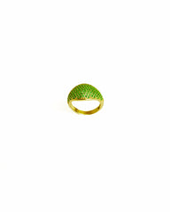 Emerald Stone Silver Little Finger Ring of Above the colorful Rings