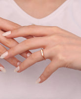 خاتم نجمة سوليتير رفيع من الفضة - مقاس قابل للتعديل