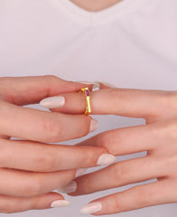 Coral Color Baguette Solitaire Thin Sterling Silver Ring