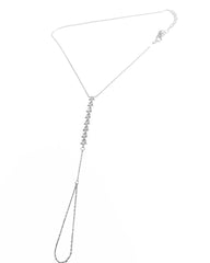 Sterling Silver Sword Bracelet with Sequenced Stars, Hand Chain Bracelet in 925K Silver - Dainty Celestial Slave Bracelet for Women