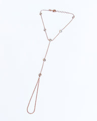 Zircon White Stone Silver Sahmeran Bracelet, Delicate Ring Bracelet