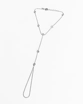 Zircon White Stone Silver Sahmeran Bracelet, Delicate Ring Bracelet