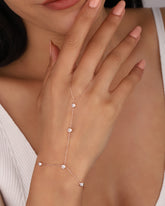 سوار ساهميران فضي مرصع بحجر الزركون الأبيض، سوار خاتم رقيق