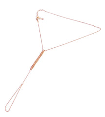 Stoneless Direction Signed Sterling Silver Hand Bracelet