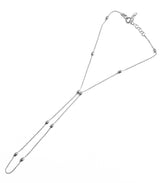 Stoneless Chain Silver Sahmeran Bracelet, Dainty Cube Hand Chain Bracelet, Gold Finger Bracelet, Ring Bracelet, Slave bracelet, Gift for her