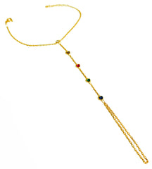 سوار يد شهمران بحجر قلب ملون