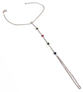 Shahmaran Hand Bracelet with Colored Heart Stone, Hand Chain Bracelet, Slave Body Chain Bracelet, Gold Chain, Slave Chain Bracelet for Women