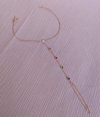 سوار يد شهمران بحجر قلب ملون