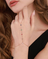 سوار يد شهمران بحجر قلب ملون