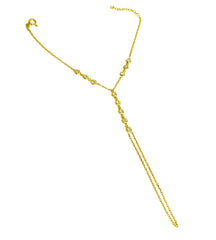 سوار فضي على شكل سلسلة أصابع مع قلب من الحجر الأبيض