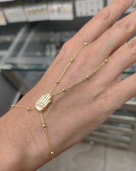 سوار يد شاهمران فضي من همسة - حجر واحد