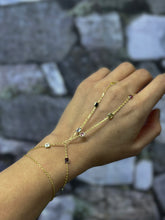 925 Sterling Silver Slave Bracelet with Colorful Stones – Eye-Catching Hand Jewelry