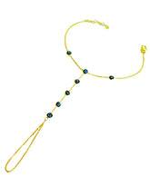 925 Sterling Silver Evil Eye Slave Bracelet – Handmade Adjustable Chain Hand Jewelry