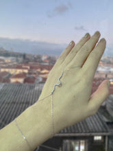 925 Sterling Silver Snake Slave Bracelet with Zircon Stones – Elegant Hand Chain Jewelry