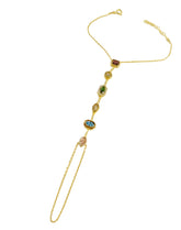 Handmade 925 Silver Hand Chain – Colorful CZ Stones, Elegant Women’s Accessory