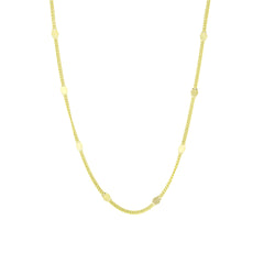 سلسلة كوبية أنيقة من الذهب عيار 14 قيراطًا، سلسلة كوبية بقطر 1.4 مم