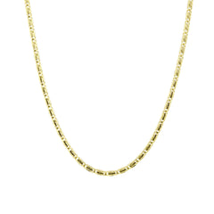 قلادة إسبانزر تشين من الذهب الحقيقي عيار 14 قيراطًا - سمك 2.16 مم (مختومة 585)