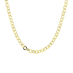 سلسلة رولو فورزينتينا - قلادة من الذهب الحقيقي عيار 14 قيراطًا - سمك 3.29 مم (مختوم 585)