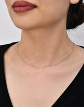 قلادة سلسلة فيجارو المجوفة، مجوهرات فيجارو من الذهب الصلب