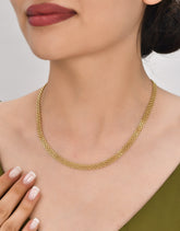 قلادة فورس بسمارك من الذهب الحقيقي عيار 14 قيراطًا