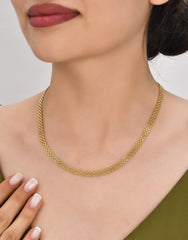 قلادة فورس بسمارك من الذهب الحقيقي عيار 14 قيراطًا