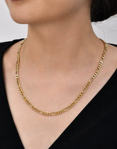 Figaro Chain, Italian 14kt Gold Chain, Real Gold Chain, 2-5 mm