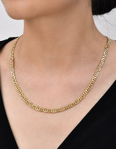 فورزينتينا مارينر - قلادة سلسلة من الذهب الصلب عيار 14 قيراطًا - سمك 5.40 مم (مختوم 585)