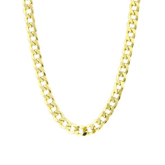 عقد من الذهب الحقيقي عيار 14 قيراطًا على شكل حلقة كوبية مجوفة - سمك 6.10 مم (مختوم 585)