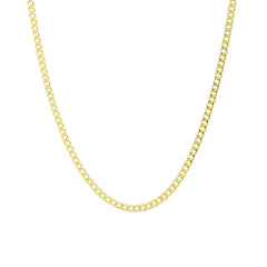 قلادة سلسلة من الذهب الصلب عيار 14 قيراطًا - قبة مجوفة - سمك 2.20 مم (مختومة 585)