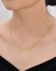 قلادة سلسلة من الذهب الصلب عيار 14 قيراطًا على شكل سهم شبكي من بسمارك - سمك 4.20 مم (مختوم 585)