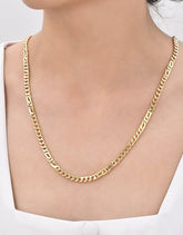 Fantasy Models Hand Made, Bird's Eye Handcrafted - 14K Solid Gold Chain Necklace - Thickness 5.10 mm (585 Stamped)