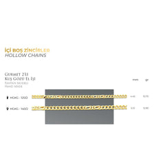 موديلات خيالية مصنوعة يدويًا، عين الطائر مصنوعة يدويًا - قلادة سلسلة من الذهب الصلب عيار 14 قيراطًا - سمك 5.10 مم (مختومة 585)